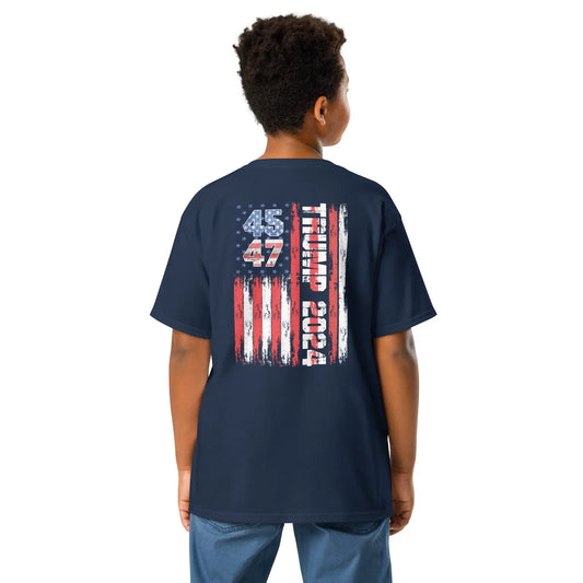 Trump 45 47 Gildan Youth classic tee Coast 2 Coast Lax USA