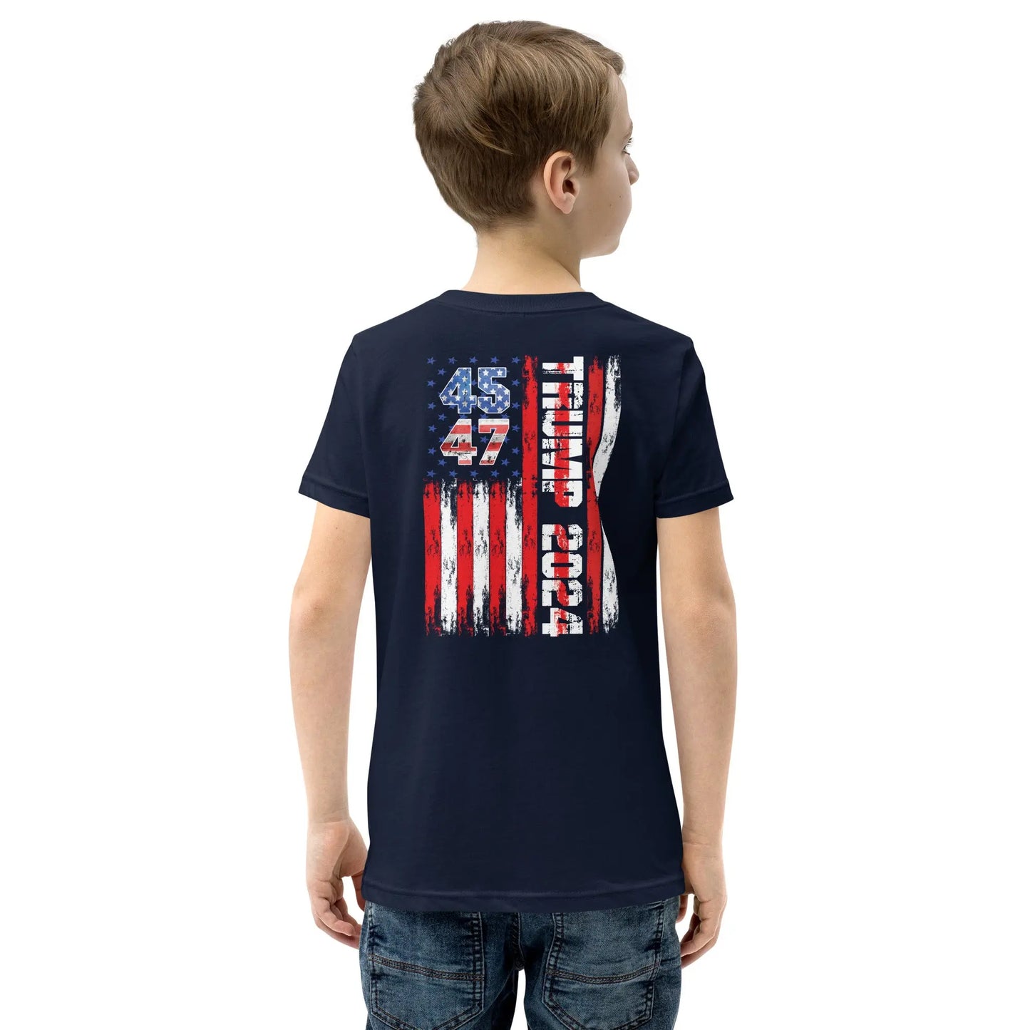 Trump 45 47th Bella Canvas Youth Tee Coast 2 Coast Lax USA