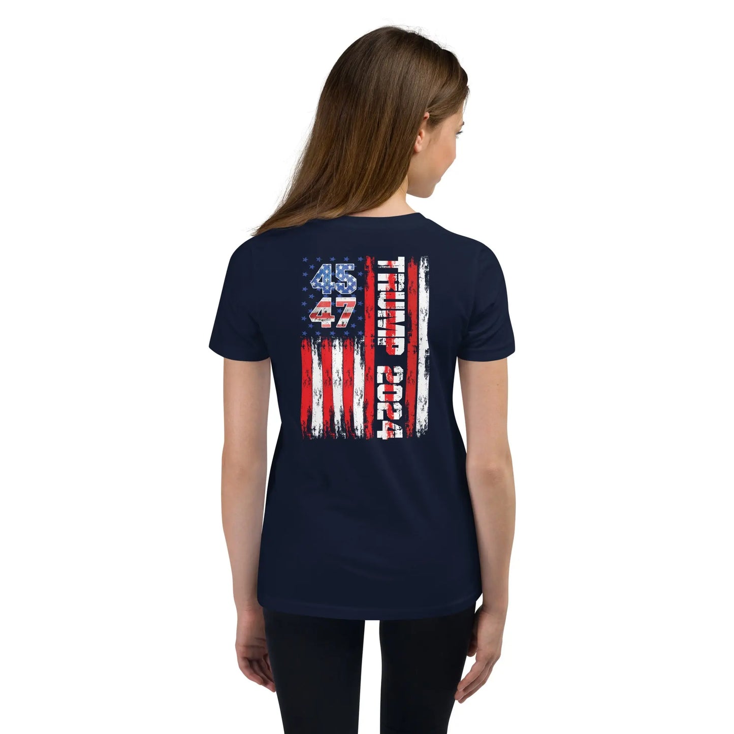 Trump 45 47th Bella Canvas Youth Tee Coast 2 Coast Lax USA