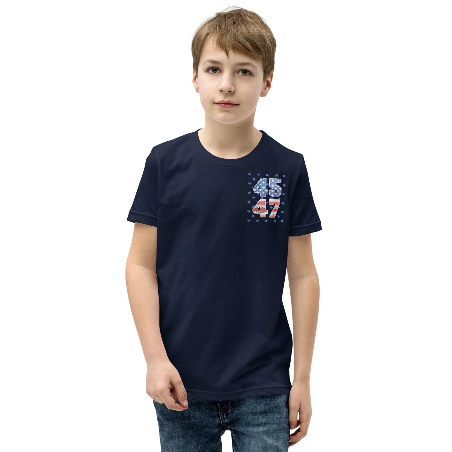 Trump 45 47th Bella Canvas Youth Tee Coast 2 Coast Lax USA