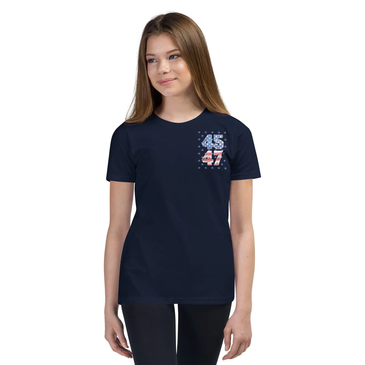 Trump 45 47th Bella Canvas Youth Tee Coast 2 Coast Lax USA