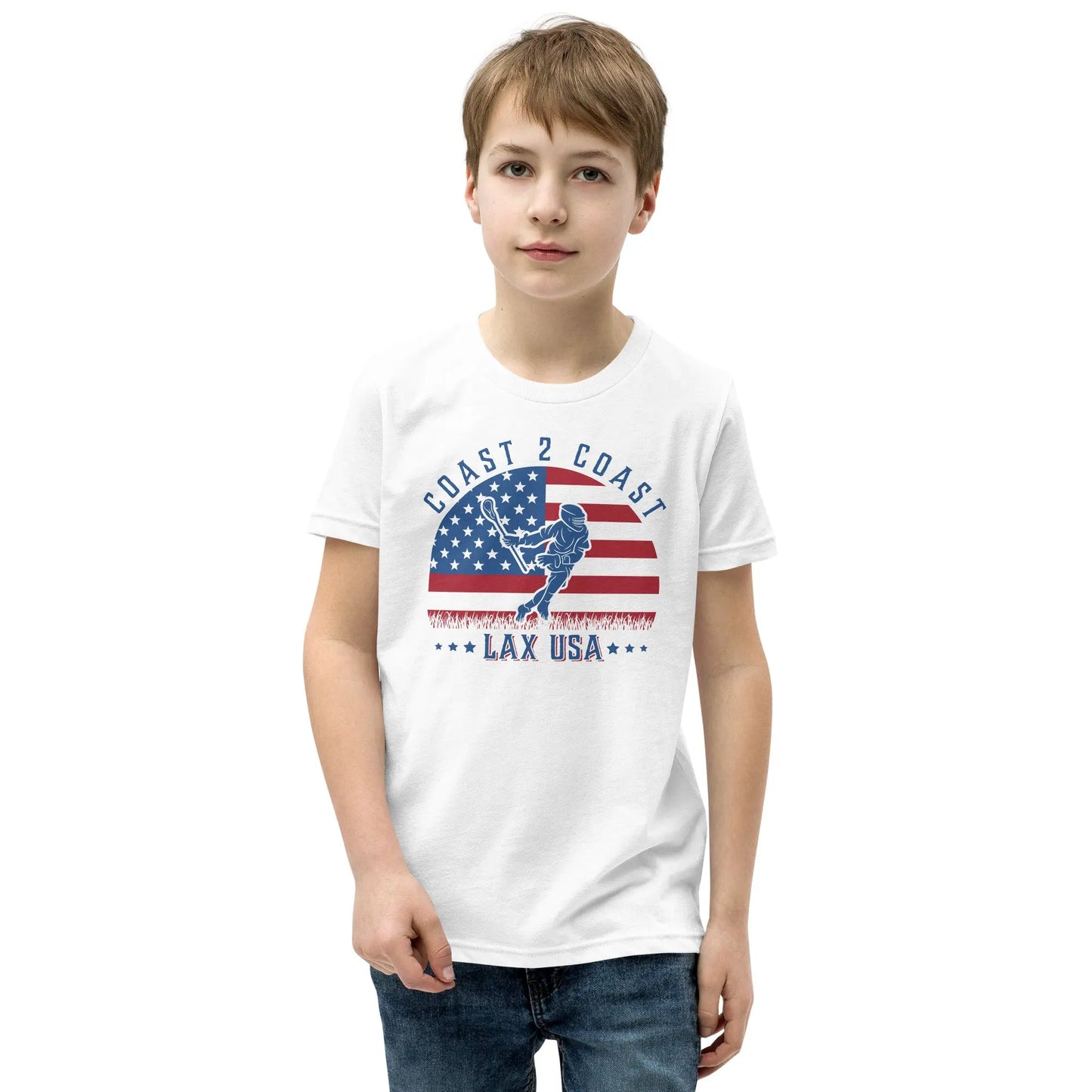 Youth Short Sleeve T-Shirt Coast 2 Coast Lax USA