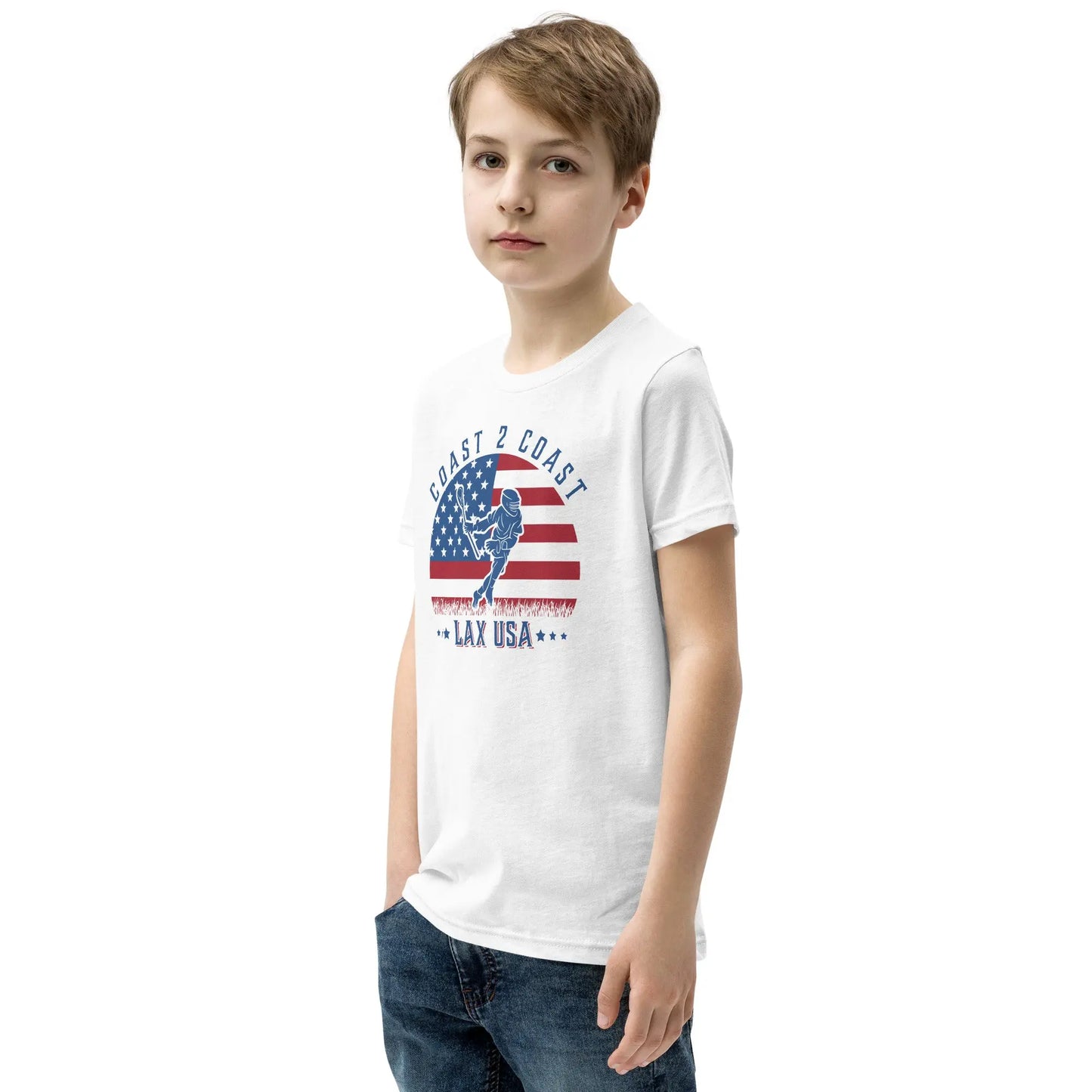 Youth Short Sleeve T-Shirt Coast 2 Coast Lax USA