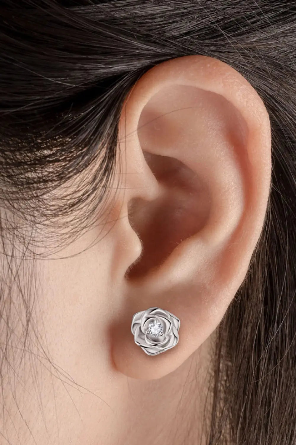 Moissanite Flower 925 Sterling Silver Earrings Trendsi