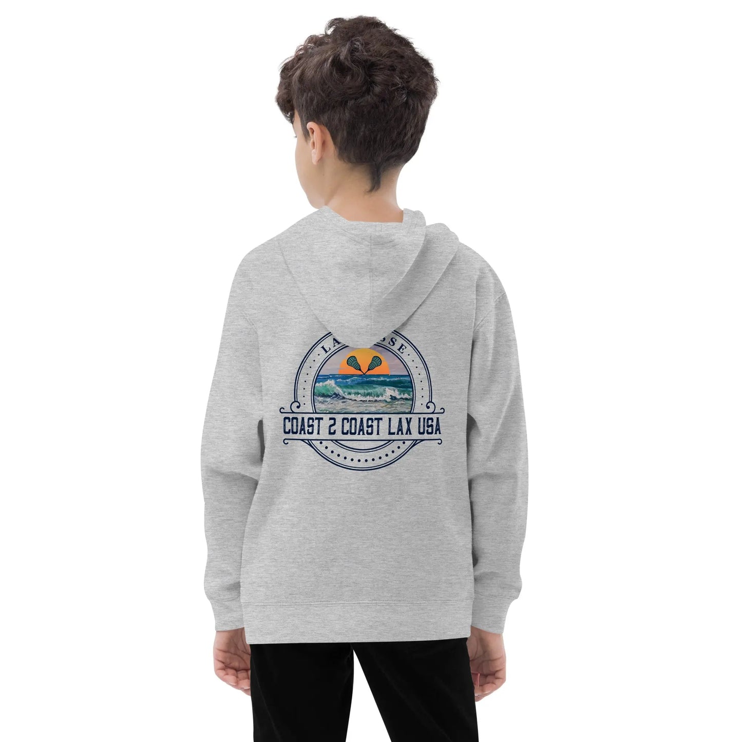 Respect the Crease Kids fleece hoodie Coast 2 Coast Lax USA