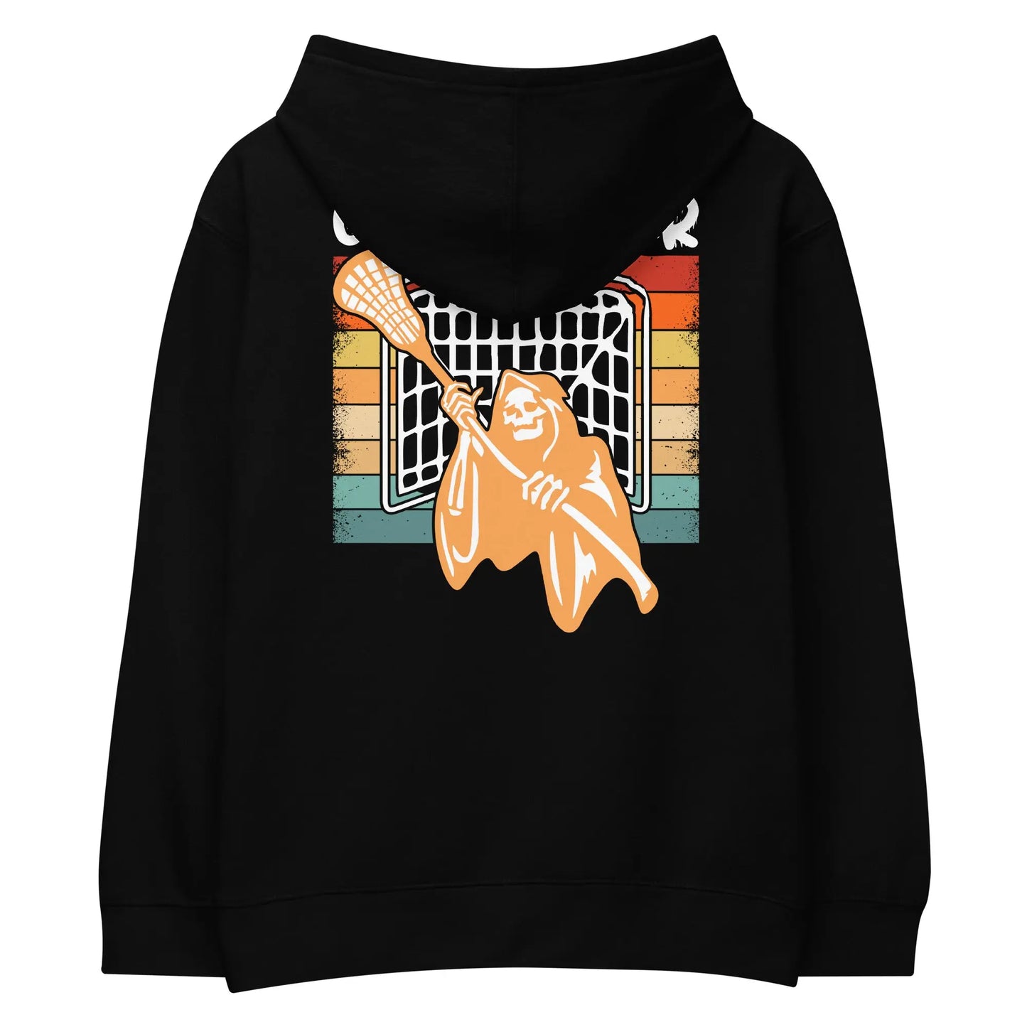Halloween Lacrosse Cage Reaper Goalie Youth fleece hoodie Coast 2 Coast Lax USA