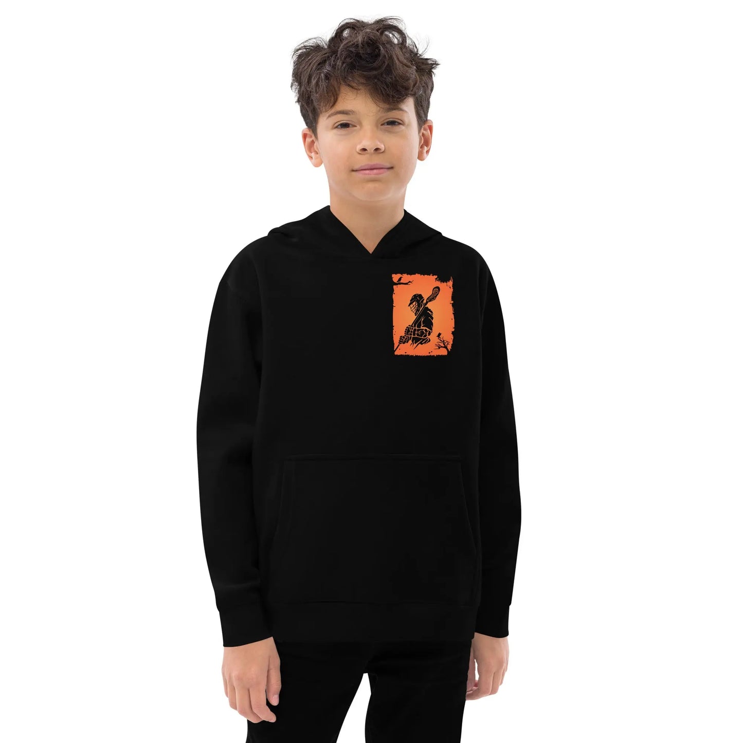 Fall Halloween Lacrosse Youth fleece hoodie Coast 2 Coast Lax USA