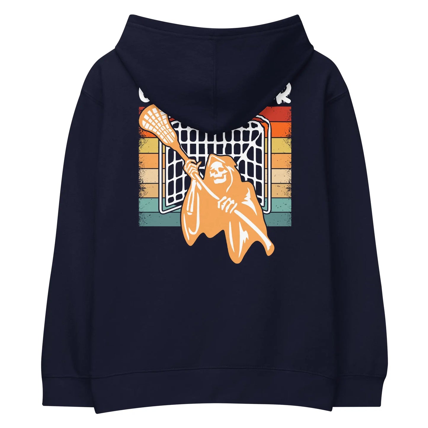Halloween Lacrosse Cage Reaper Goalie Youth fleece hoodie Coast 2 Coast Lax USA