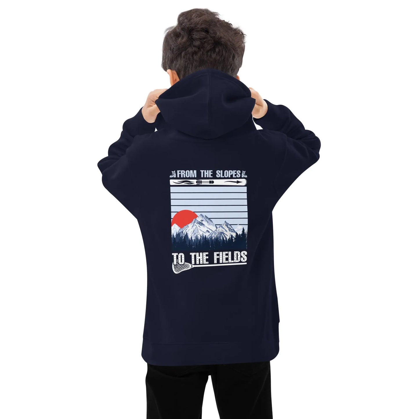 Kids Ski Lax fleece hoodie Coast 2 Coast Lax USA
