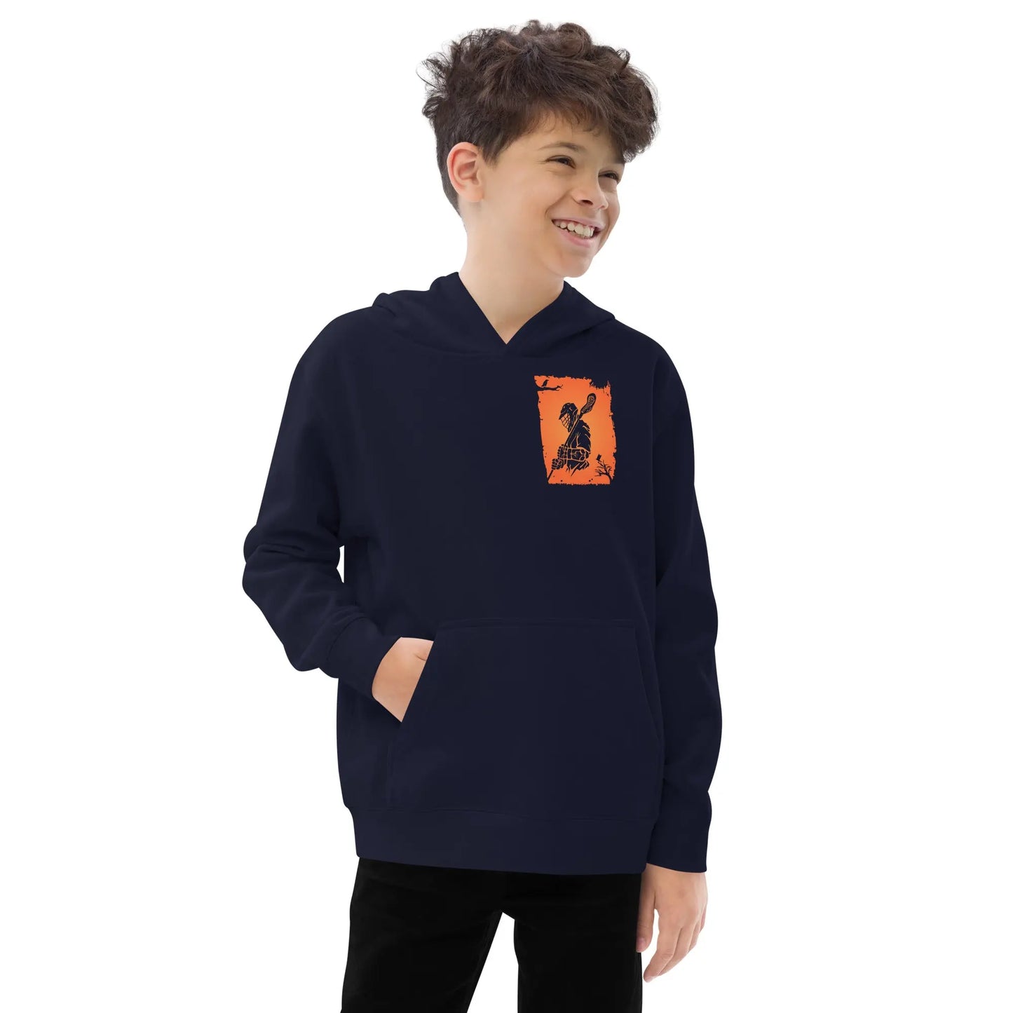 Fall Halloween Lacrosse Youth fleece hoodie Coast 2 Coast Lax USA