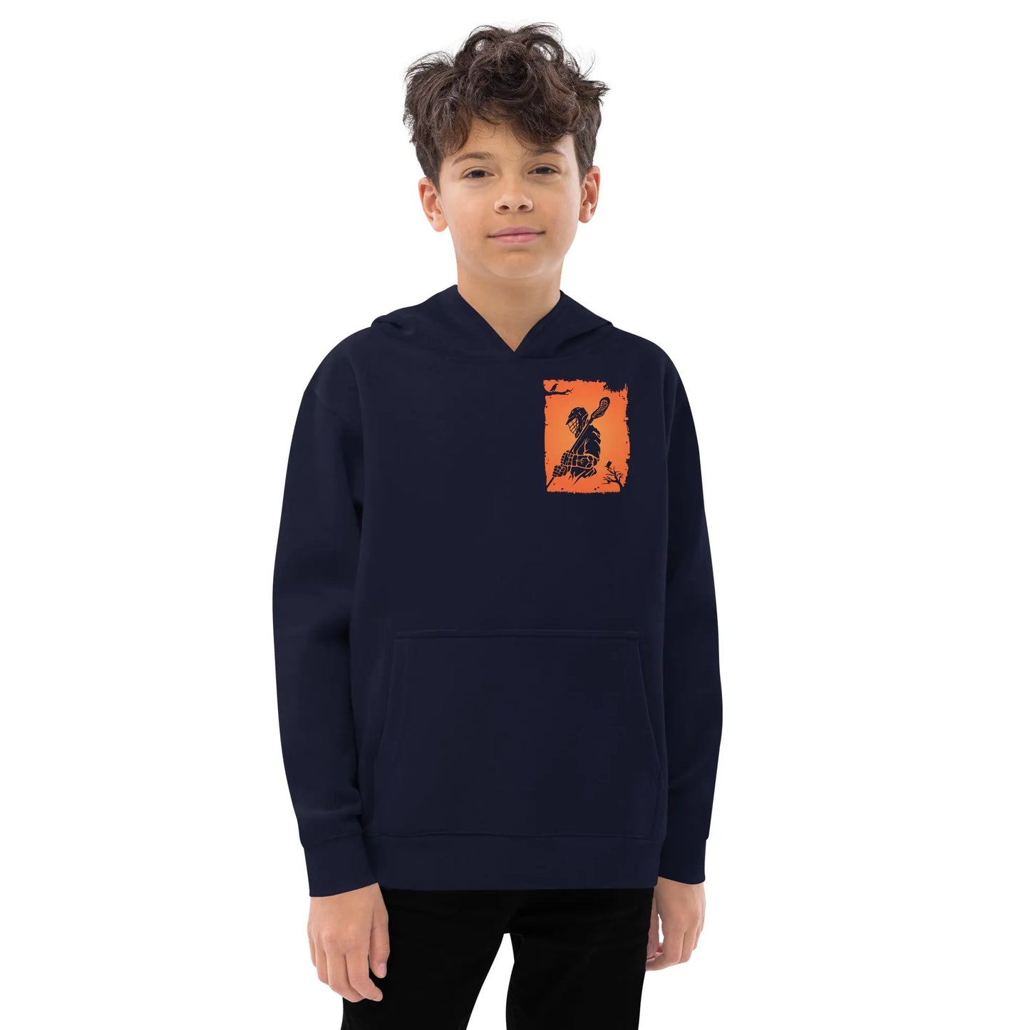 Fall Halloween Lacrosse Youth fleece hoodie Coast 2 Coast Lax USA