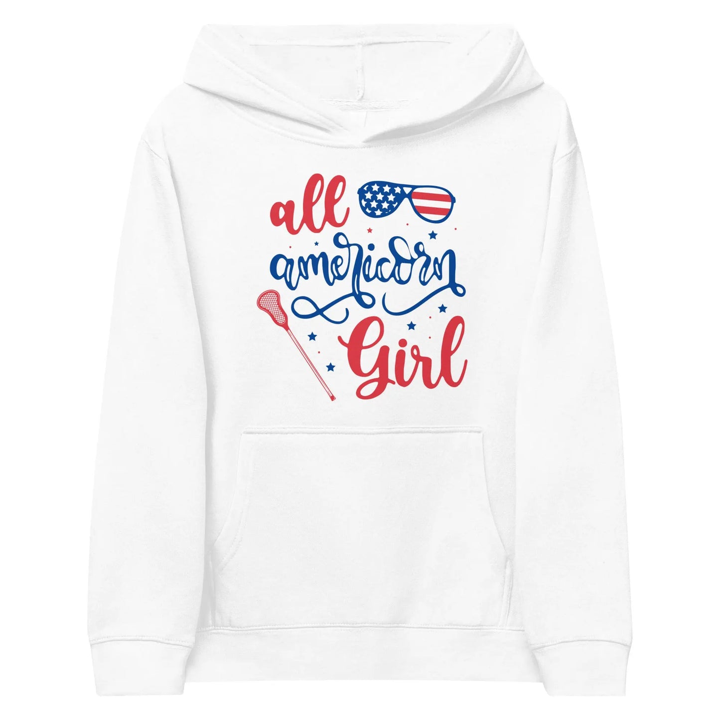 Kids All American Girl fleece hoodie Coast 2 Coast Lax USA