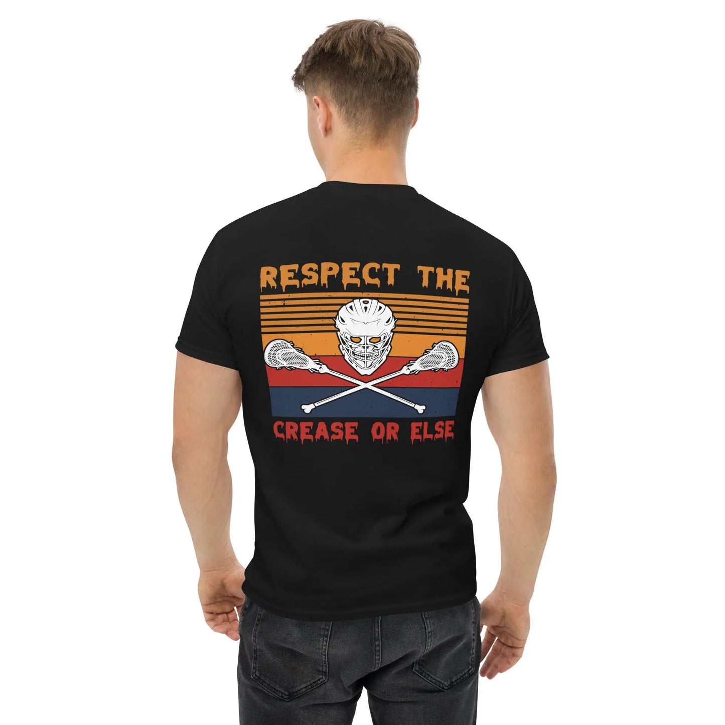Halloween Respect the Crease Men's classic tee Coast 2 Coast Lax USA