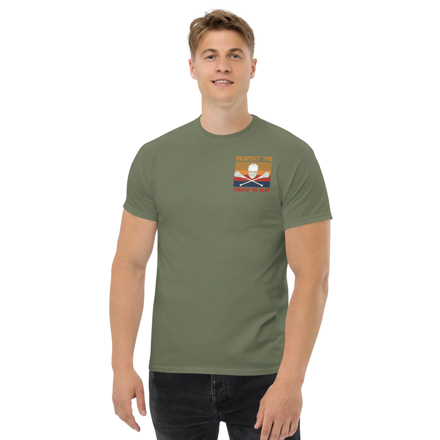 Halloween Respect the Crease Men's classic tee Coast 2 Coast Lax USA