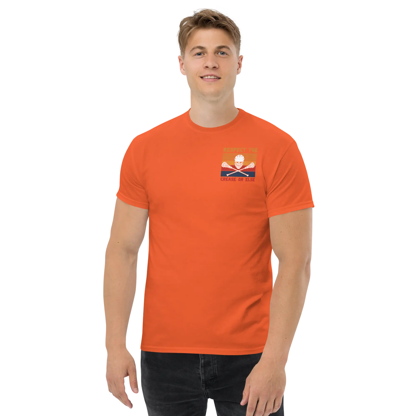 Halloween Respect the Crease Men's classic tee Coast 2 Coast Lax USA