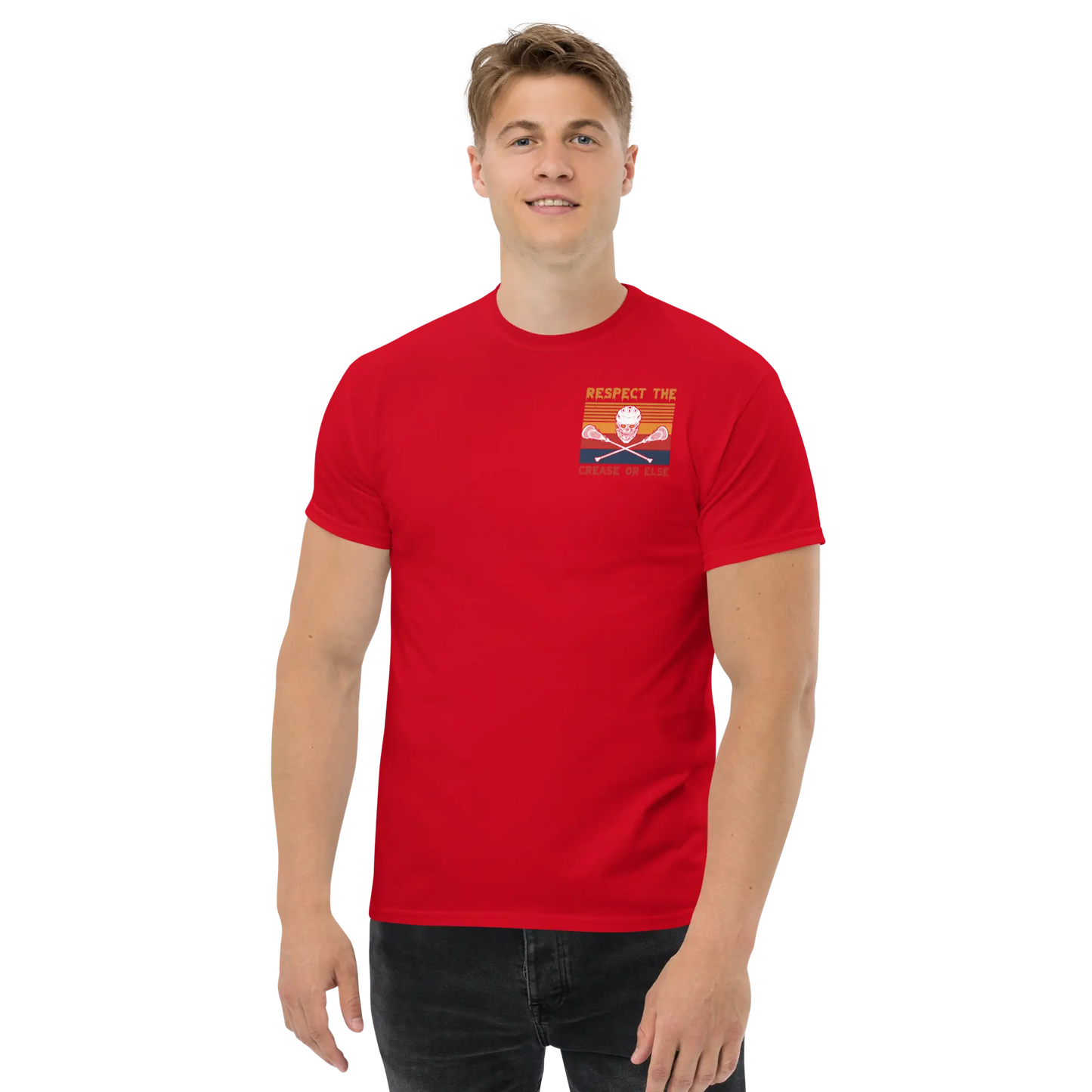 Halloween Respect the Crease Men's classic tee Coast 2 Coast Lax USA