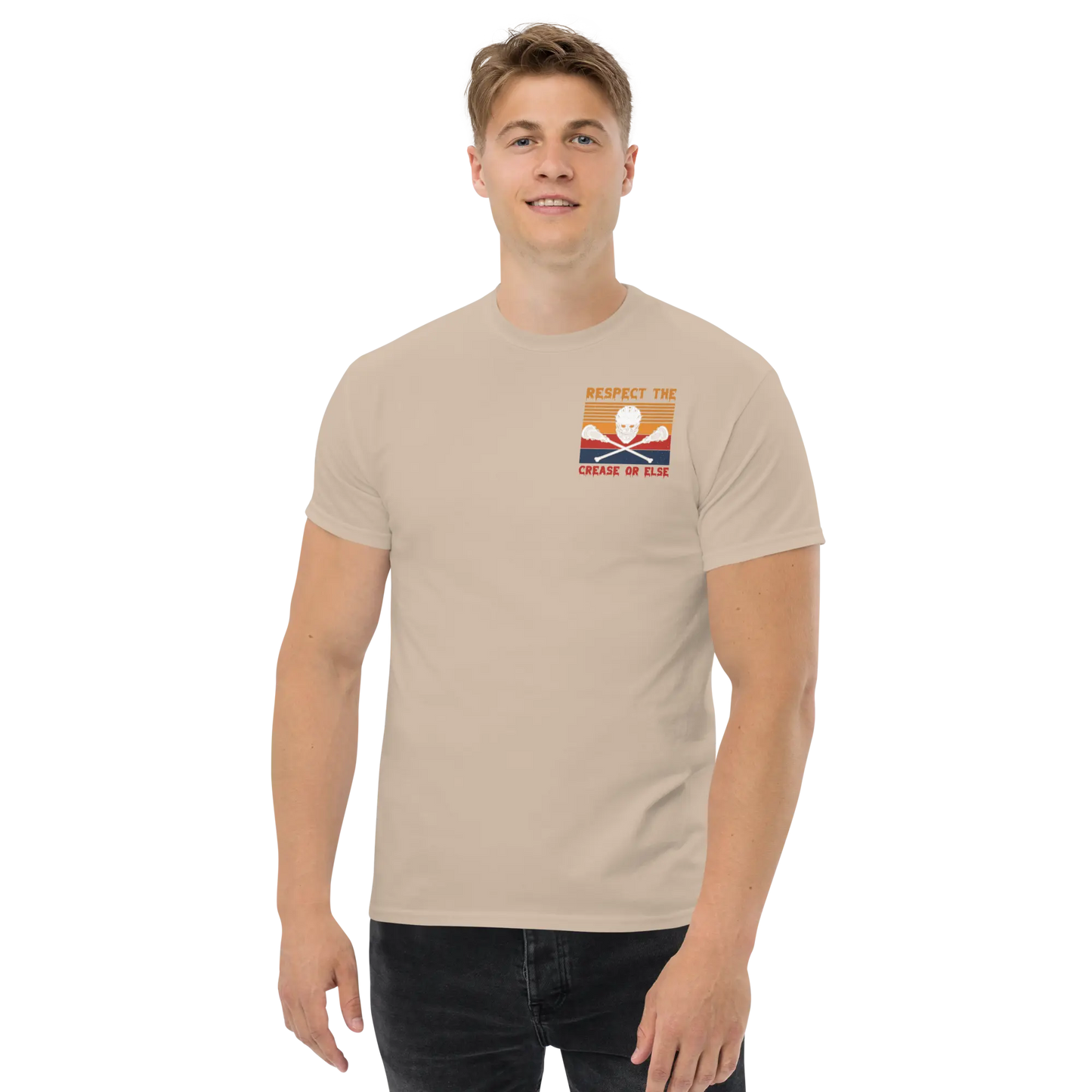 Halloween Respect the Crease Men's classic tee Coast 2 Coast Lax USA
