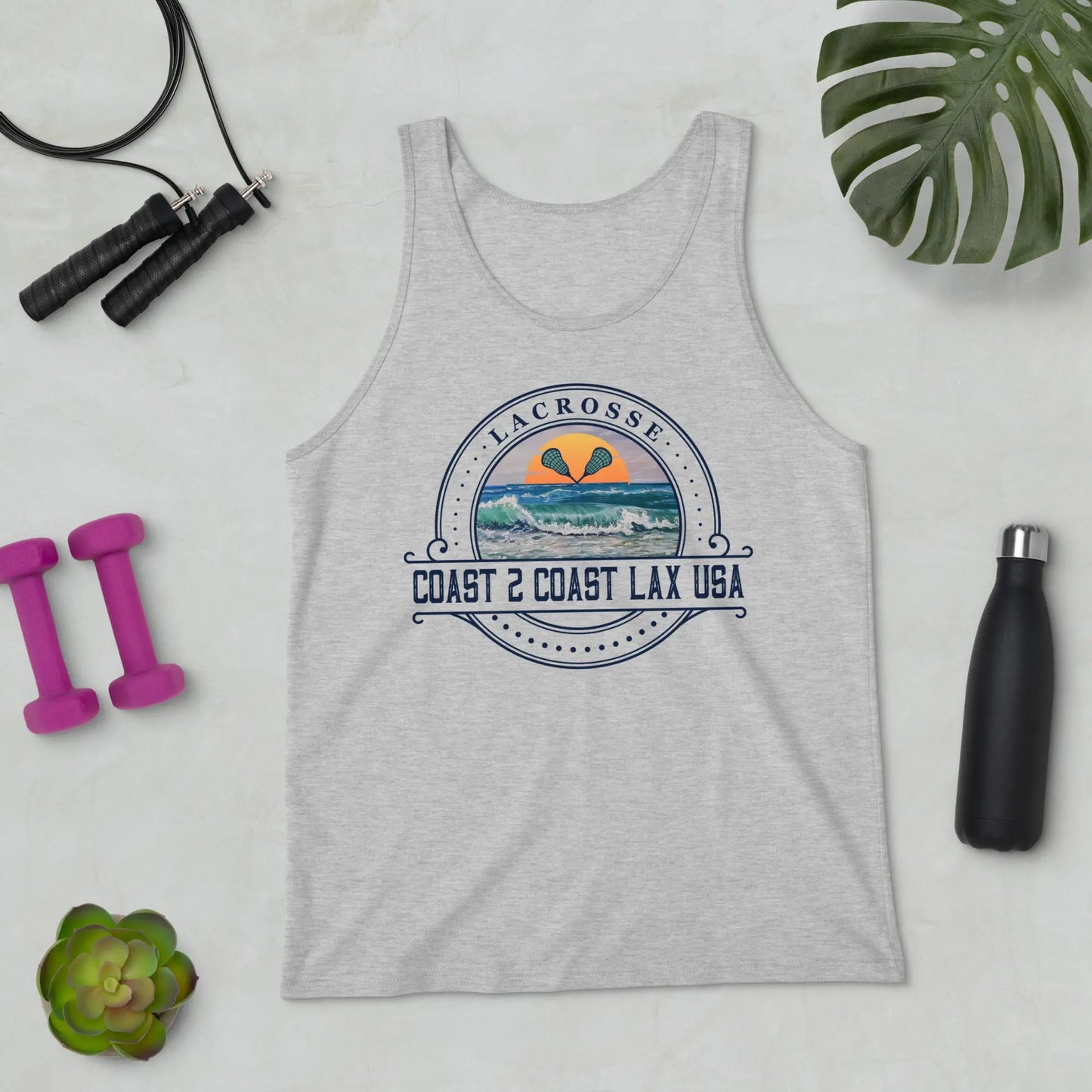 Men Logo Tank Top Coast 2 Coast Lax USA