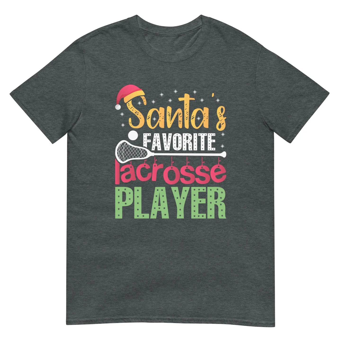 Adult Santa's Favorite Lax Player Short-Sleeve T-Shirt Coast 2 Coast Lax USA