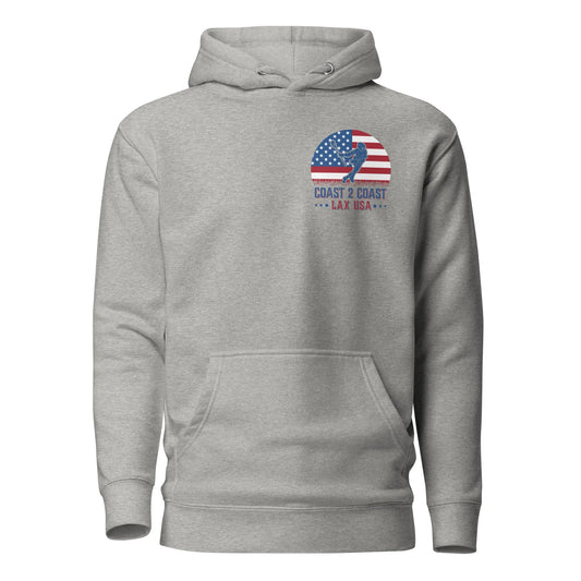 Lax USA Men's Unisex Hoodie Coast 2 Coast Lax USA