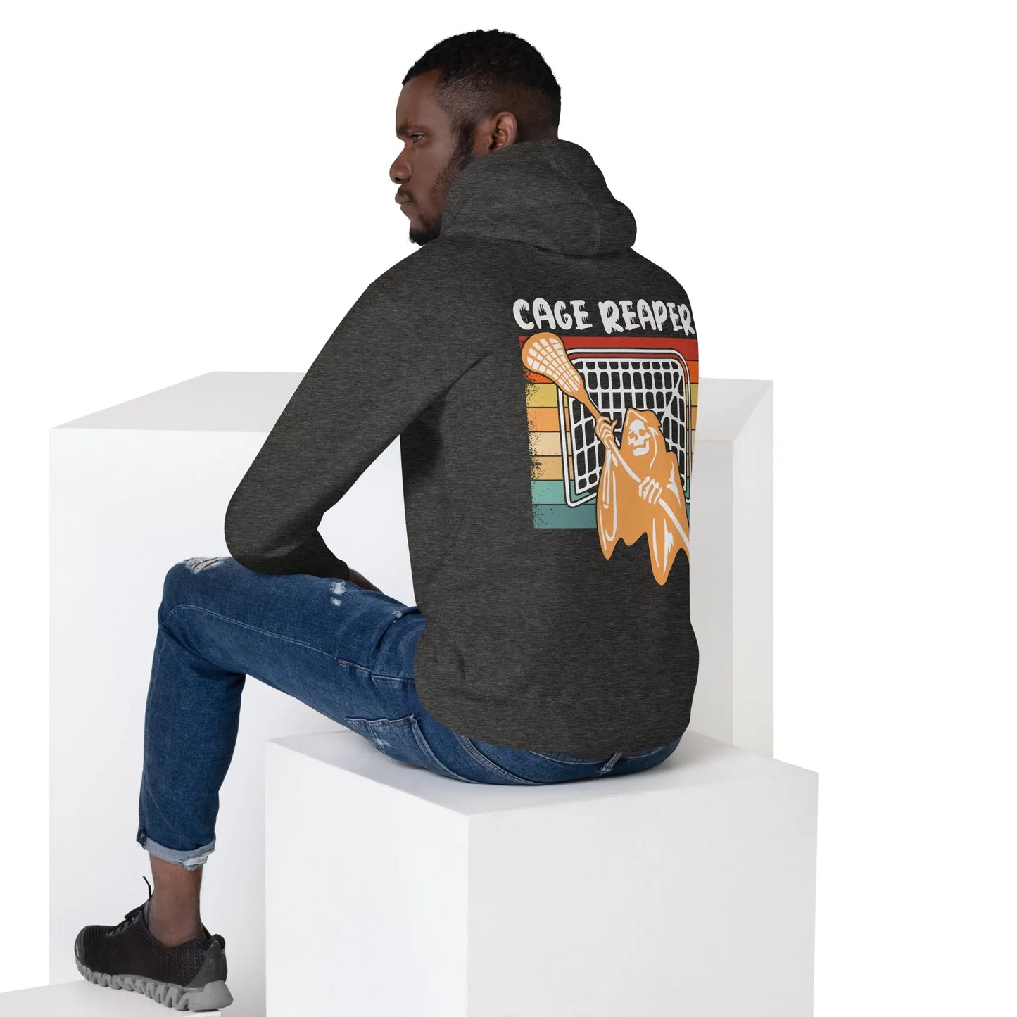 Halloween Lacrosse Adult Cage Reaper Goalie Hoodie Coast 2 Coast Lax USA