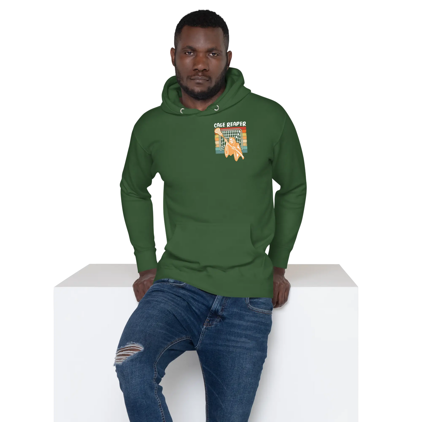Halloween Lacrosse Adult Cage Reaper Goalie Hoodie Coast 2 Coast Lax USA
