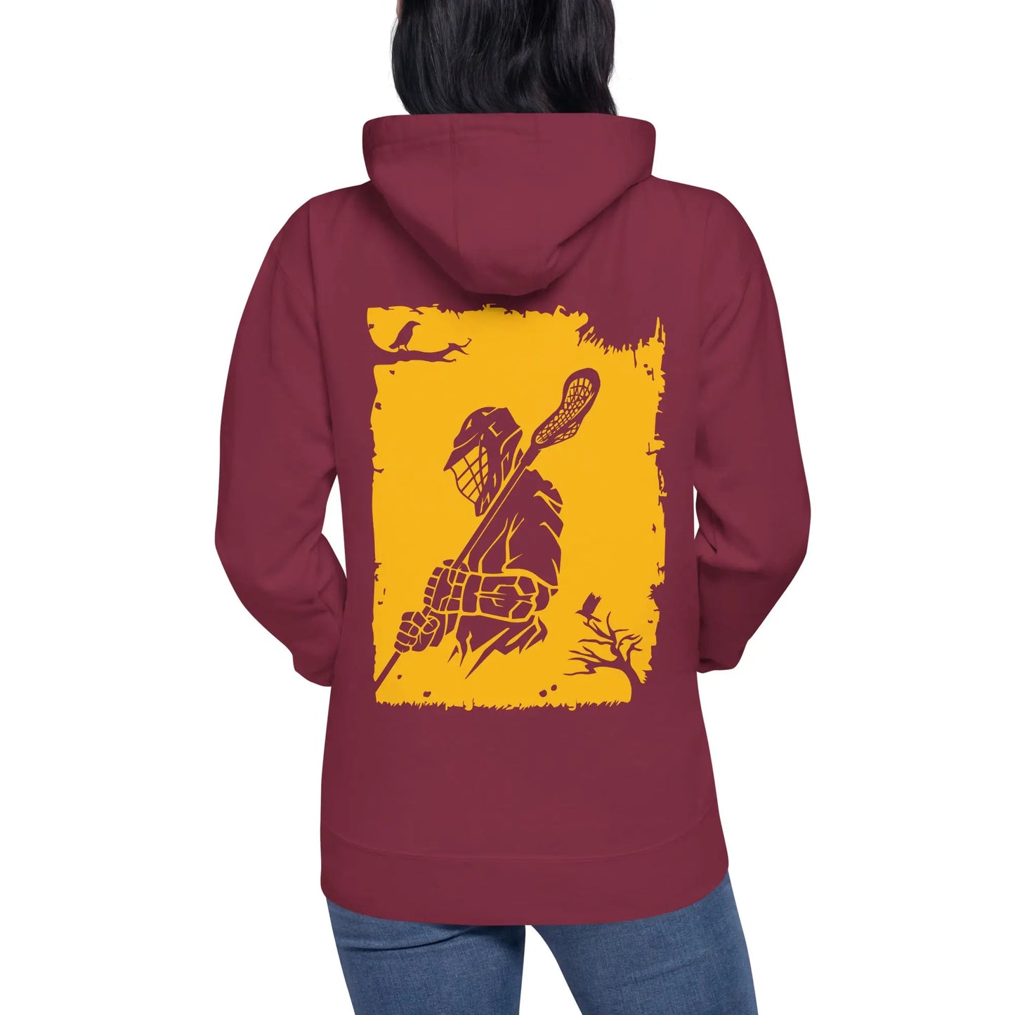 Adult Lacrosse Player Hoodie Coast 2 Coast Lax USA
