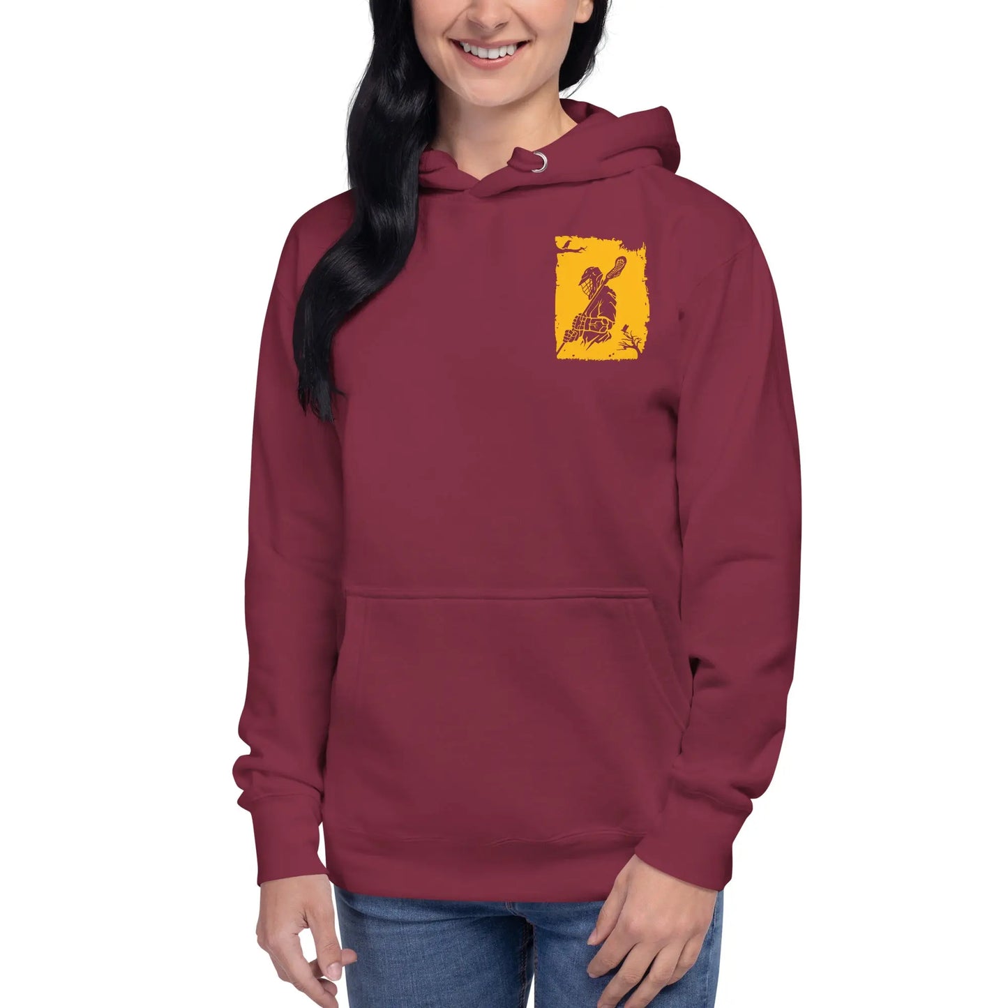 Adult Lacrosse Player Hoodie Coast 2 Coast Lax USA