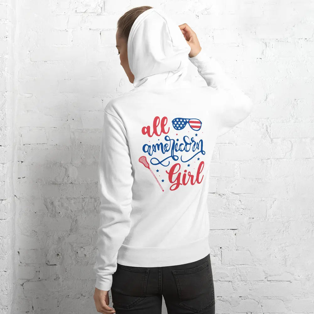 All American Girl Adult hoodie Coast 2 Coast Lax USA