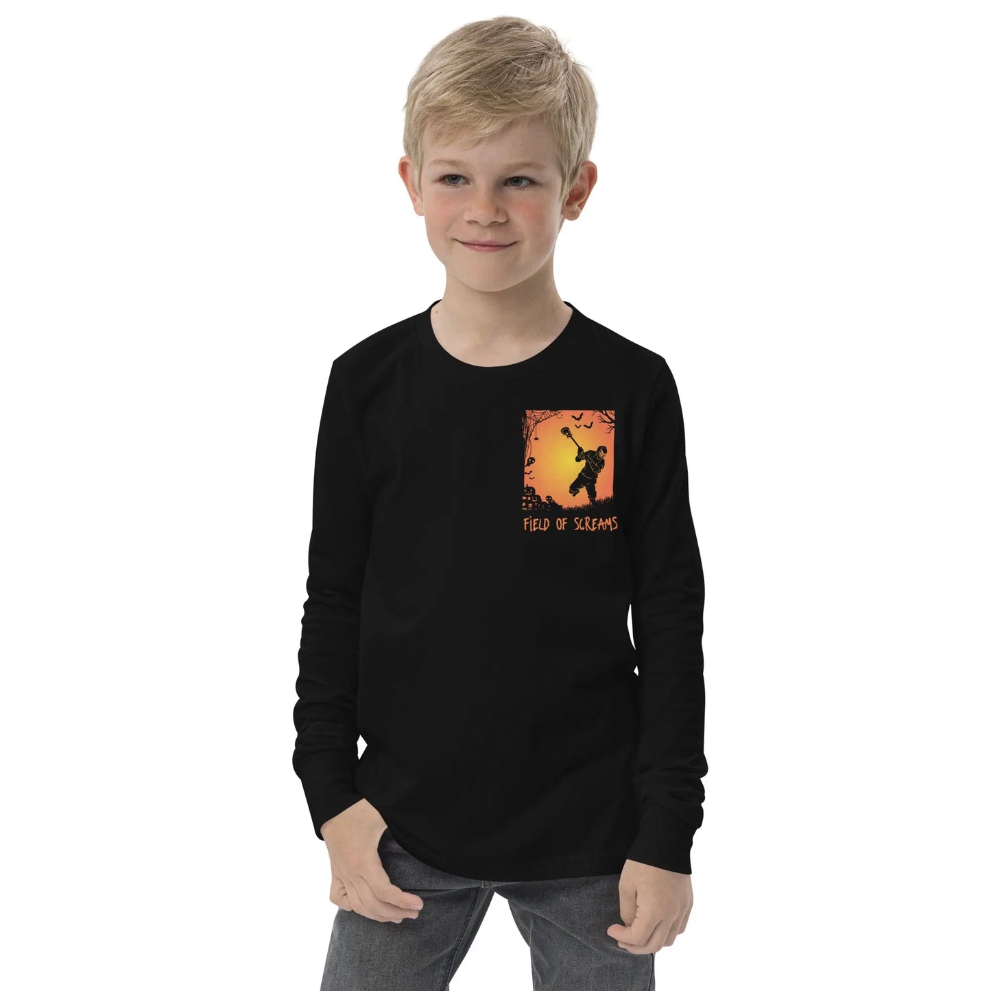 Halloween Lacrosse of Screams Youth long sleeve tee Coast 2 Coast Lax USA