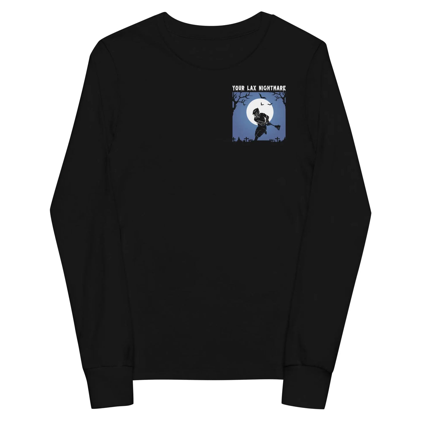 Halloween Lacrosse Your Lax Nightmare Youth long sleeve tee Coast 2 Coast Lax USA