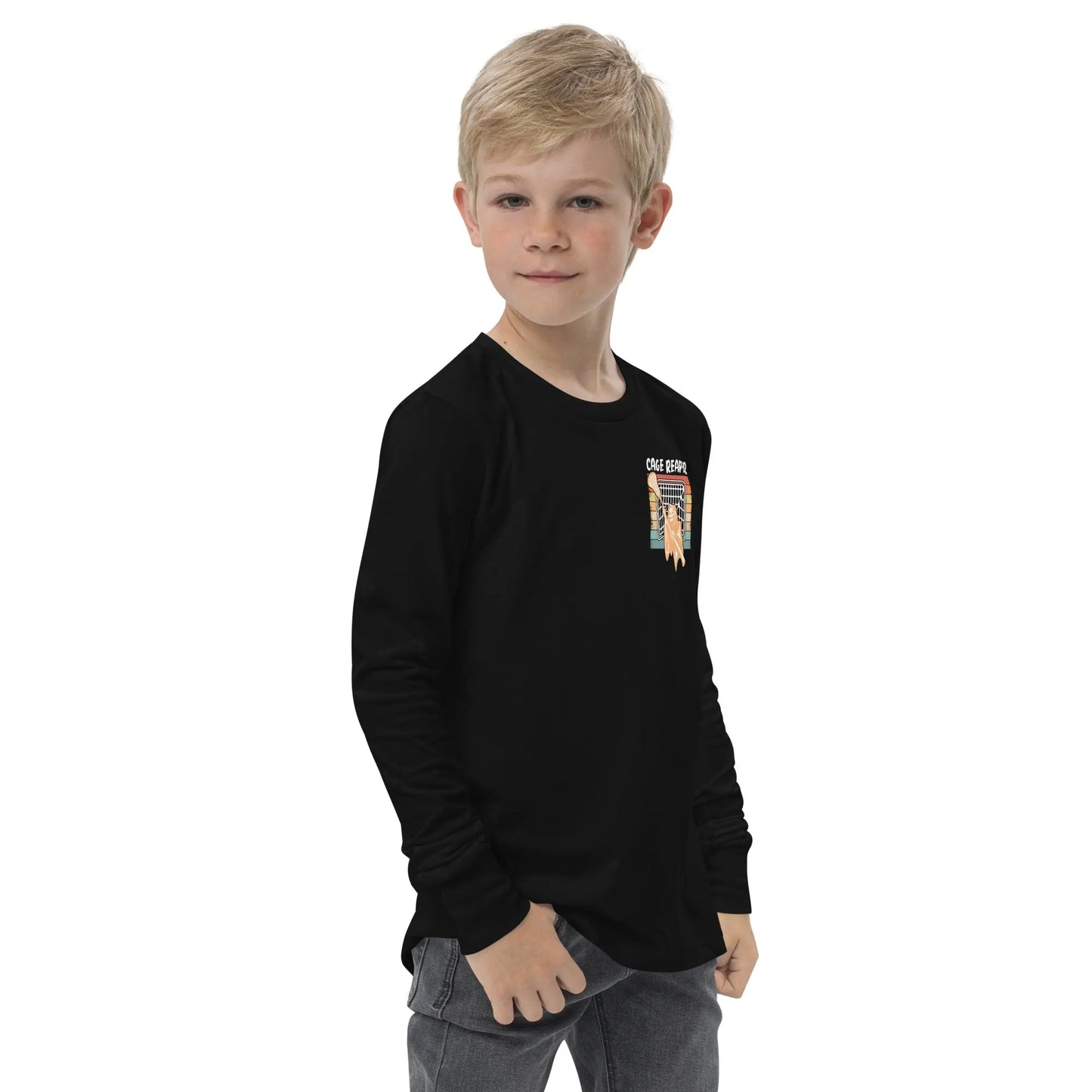 Youth Halloween Cage Reaper long sleeve tee Coast 2 Coast Lax USA