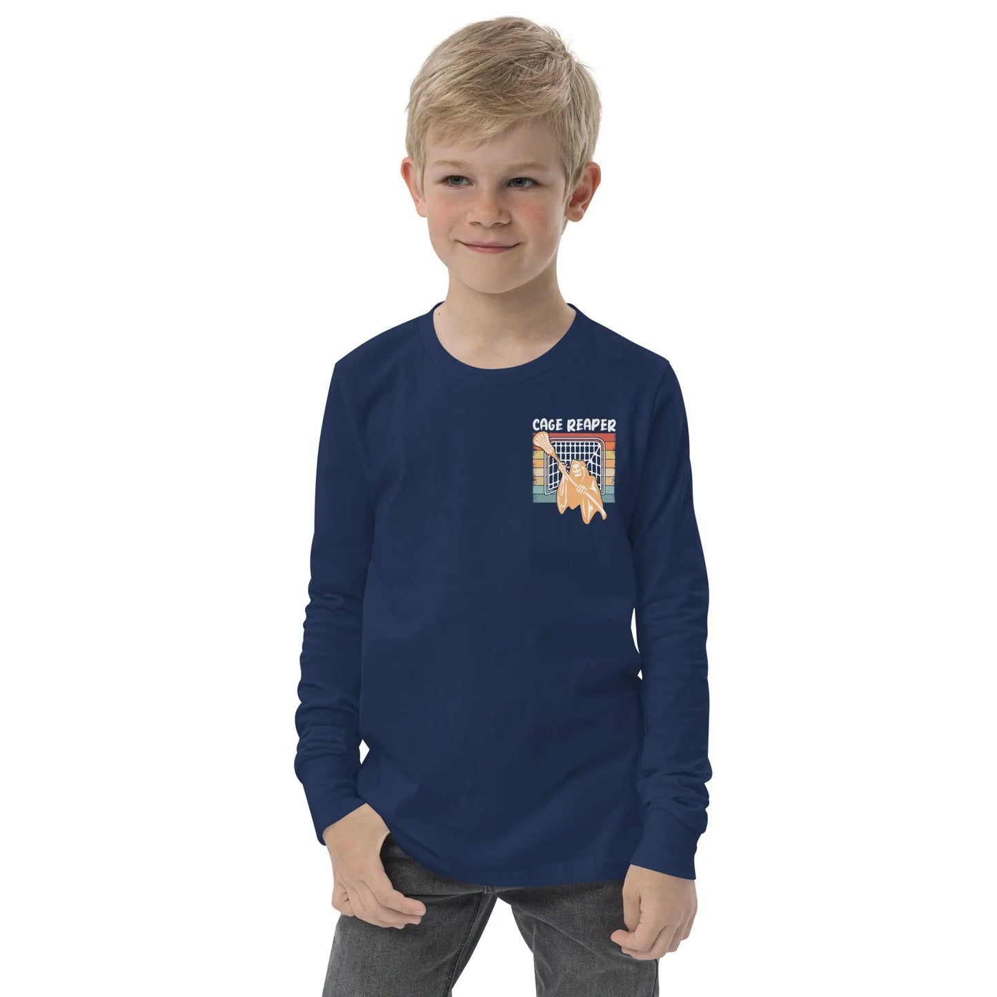 Youth Halloween Cage Reaper long sleeve tee Coast 2 Coast Lax USA