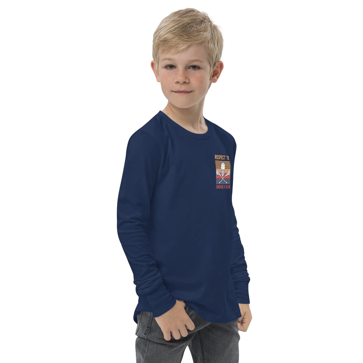 Youth Respect the Crease Lacrosse long sleeve tee Coast 2 Coast Lax USA