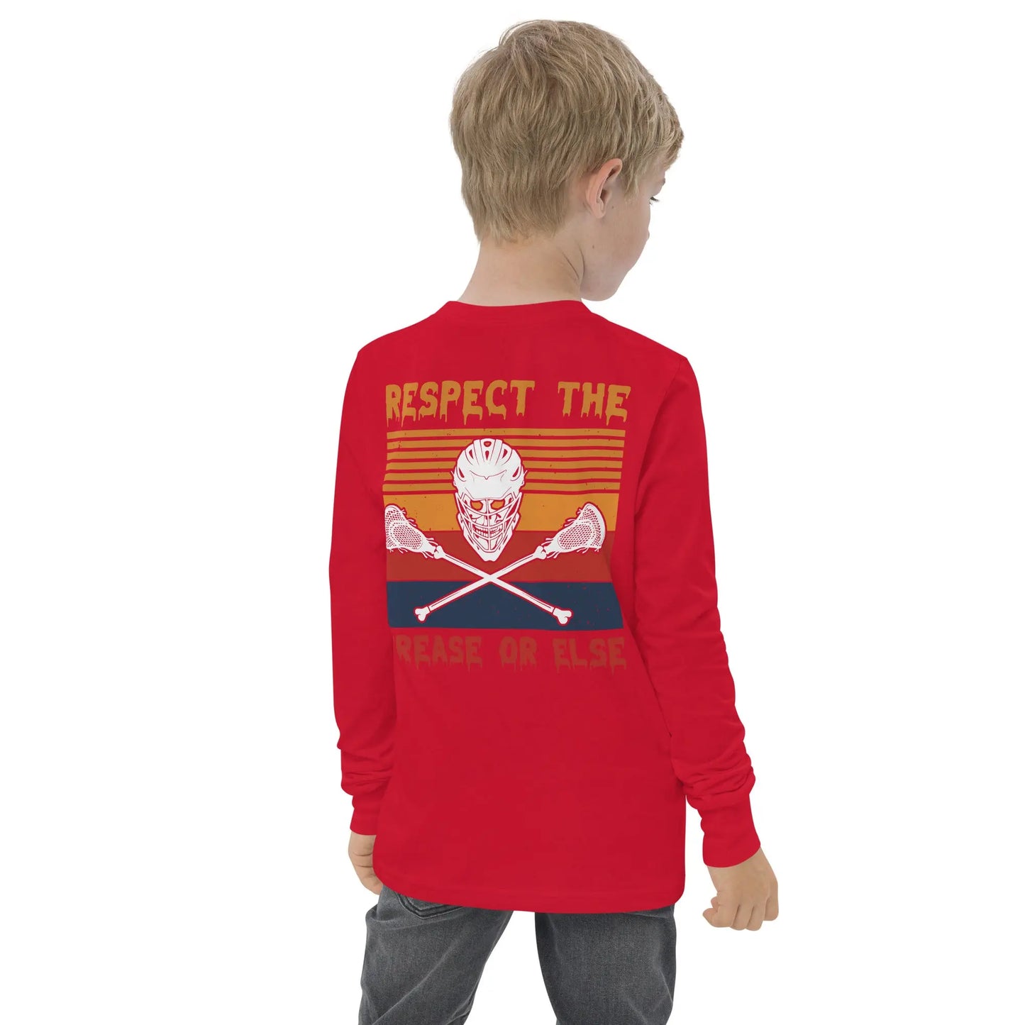 Youth Respect the Crease Lacrosse long sleeve tee Coast 2 Coast Lax USA