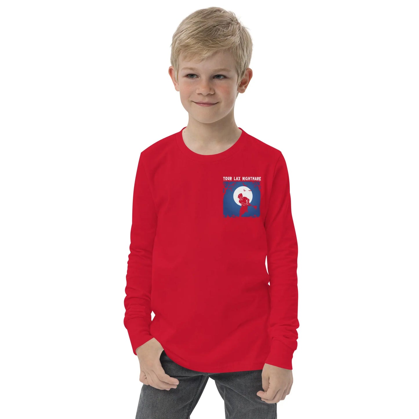 Halloween Lacrosse Your Lax Nightmare Youth long sleeve tee Coast 2 Coast Lax USA