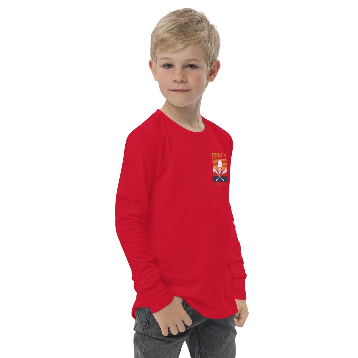 Youth Respect the Crease Lacrosse long sleeve tee Coast 2 Coast Lax USA