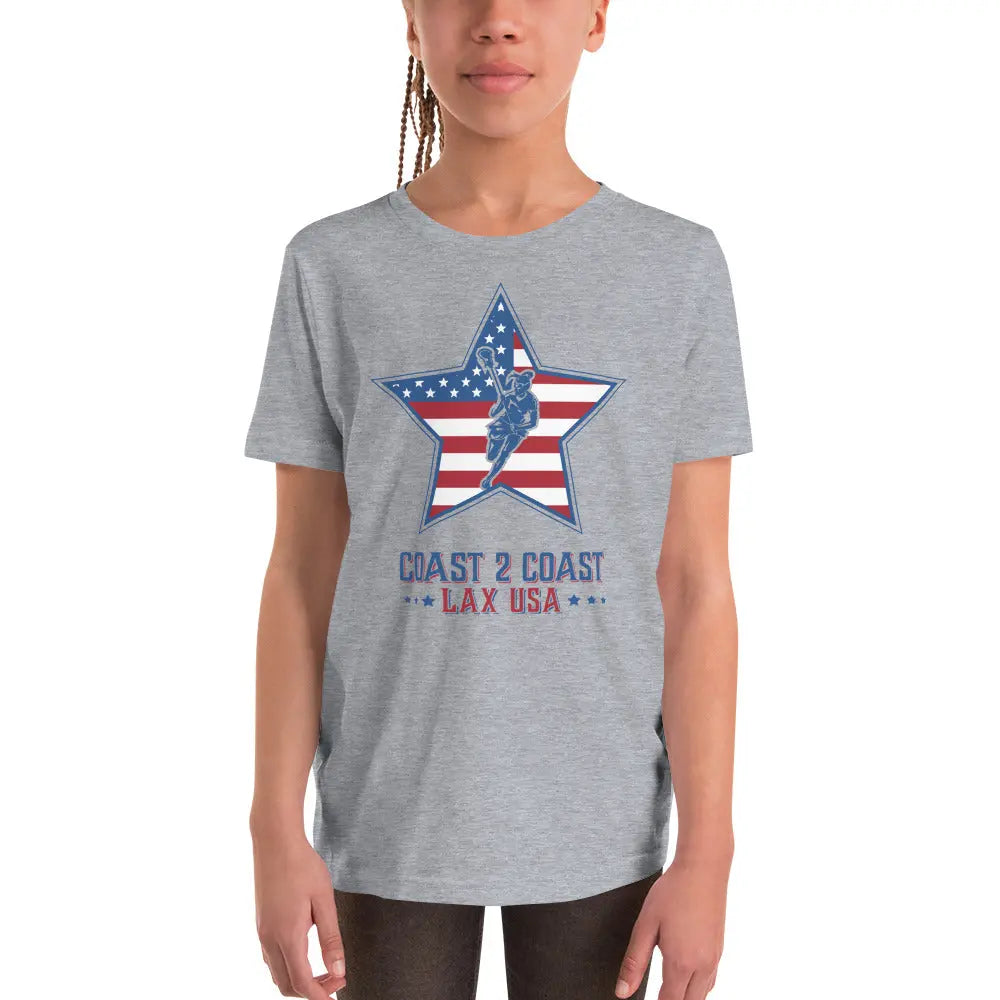 All American Short Sleeve T-Shirt Coast 2 Coast Lax USA