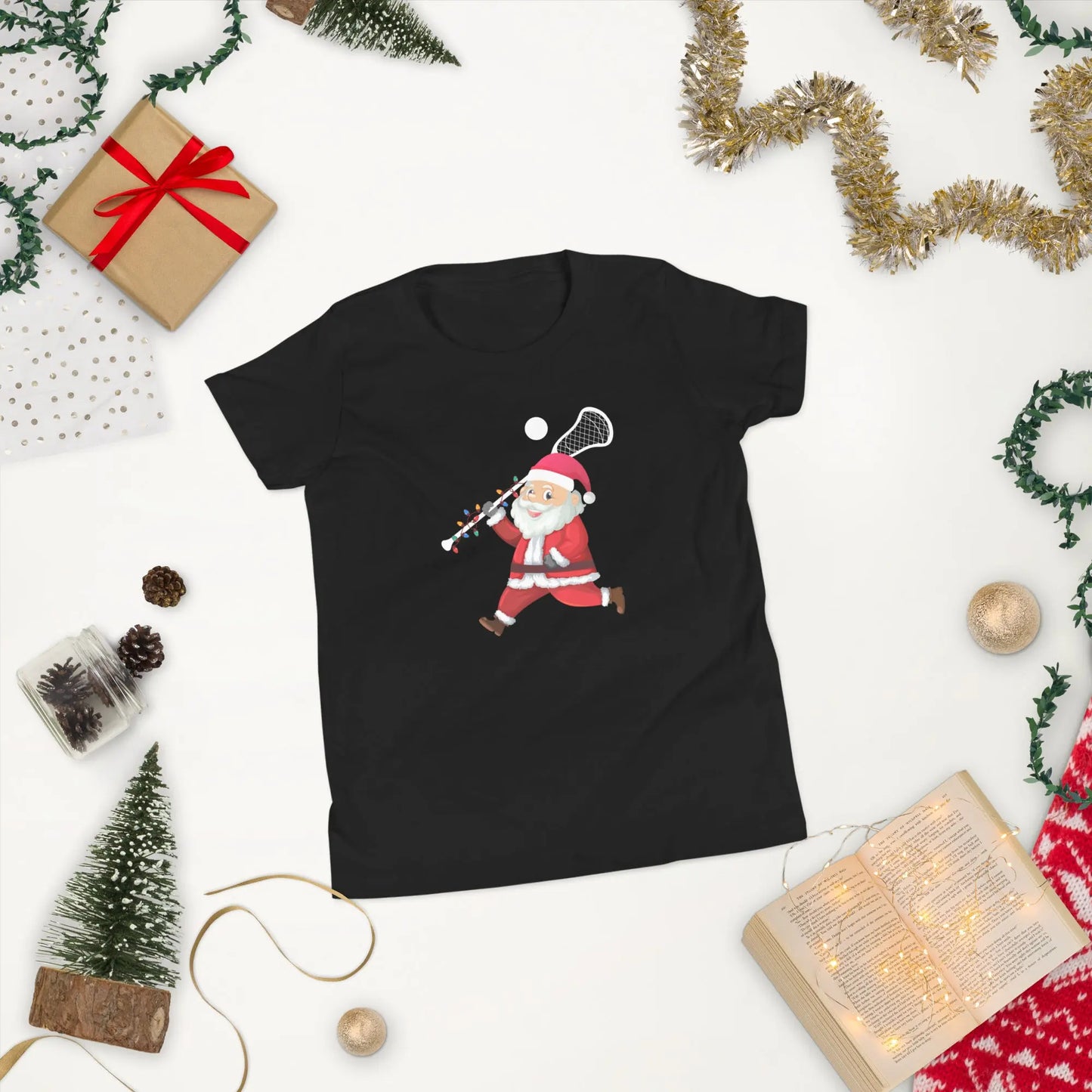 Youth Santa Short Sleeve T-Shirt Coast 2 Coast Lax USA