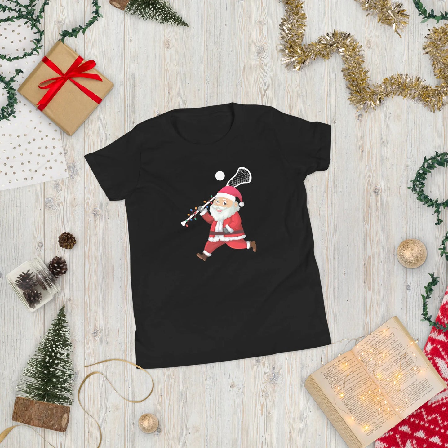 Youth Santa Short Sleeve T-Shirt Coast 2 Coast Lax USA