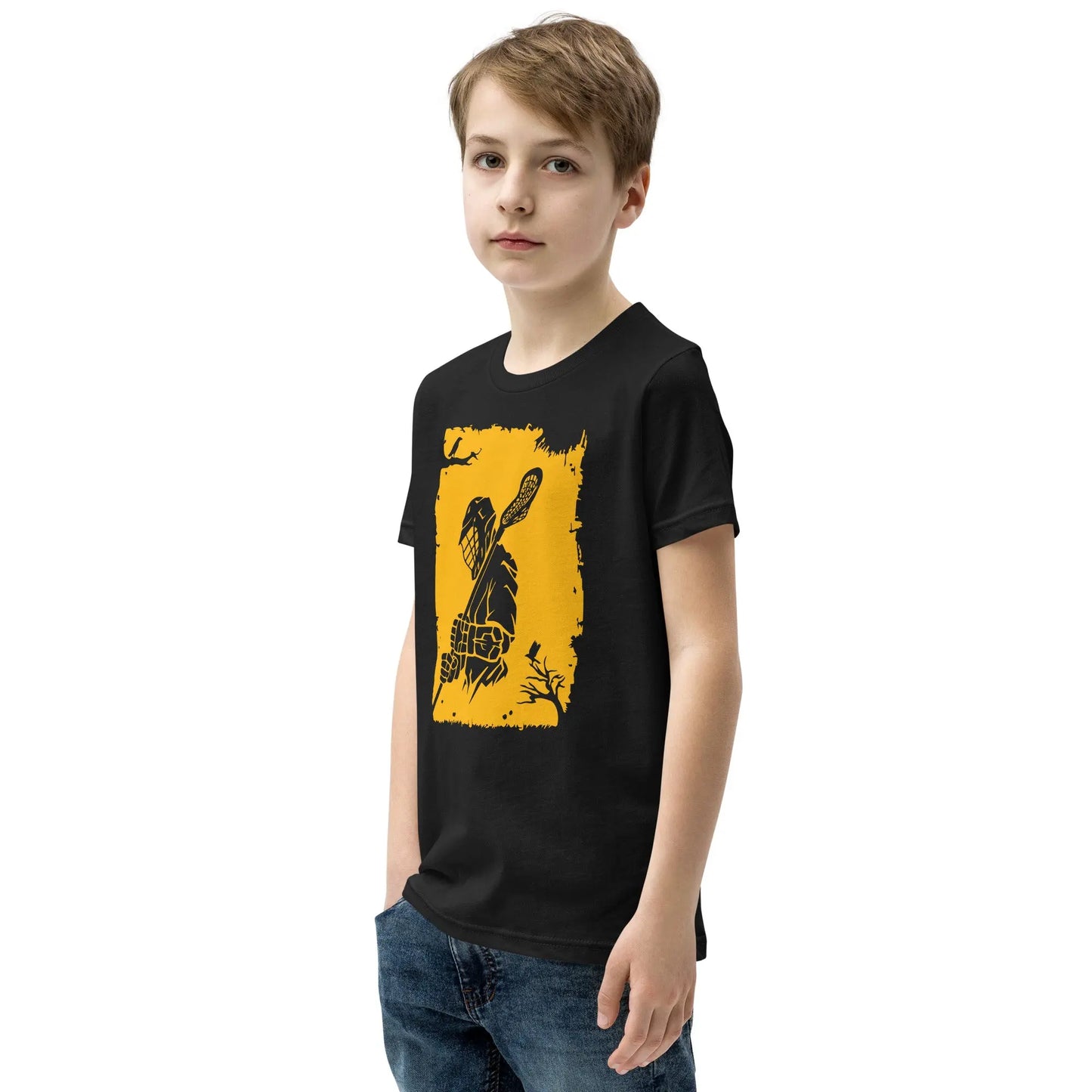 Youth Lacrosse Player Short Sleeve T-Shirt Coast 2 Coast Lax USA