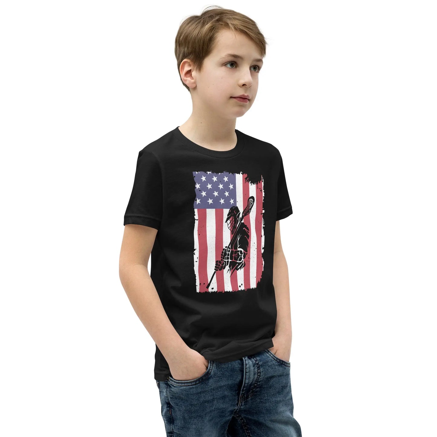 Youth All American Short Sleeve T-Shirt Coast 2 Coast Lax USA