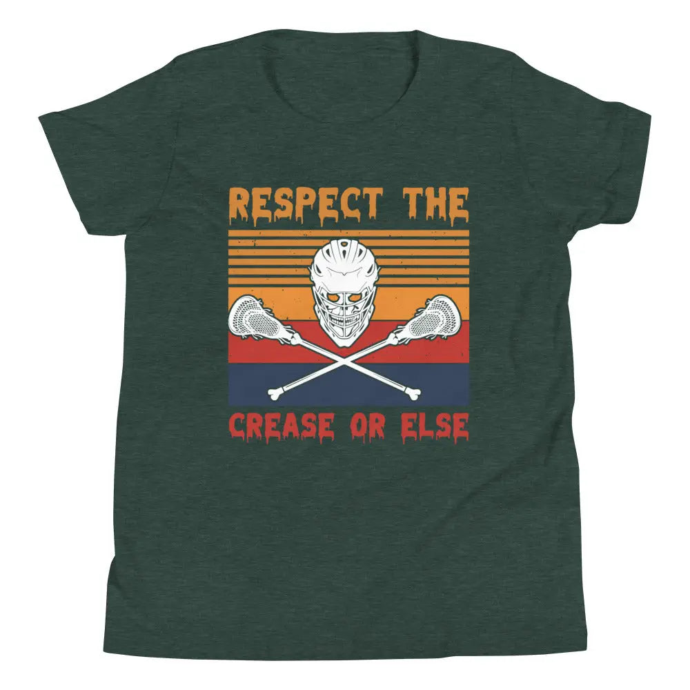 Halloween Lacrosse Skull Respect the Crease Tee Coast 2 Coast Lax USA