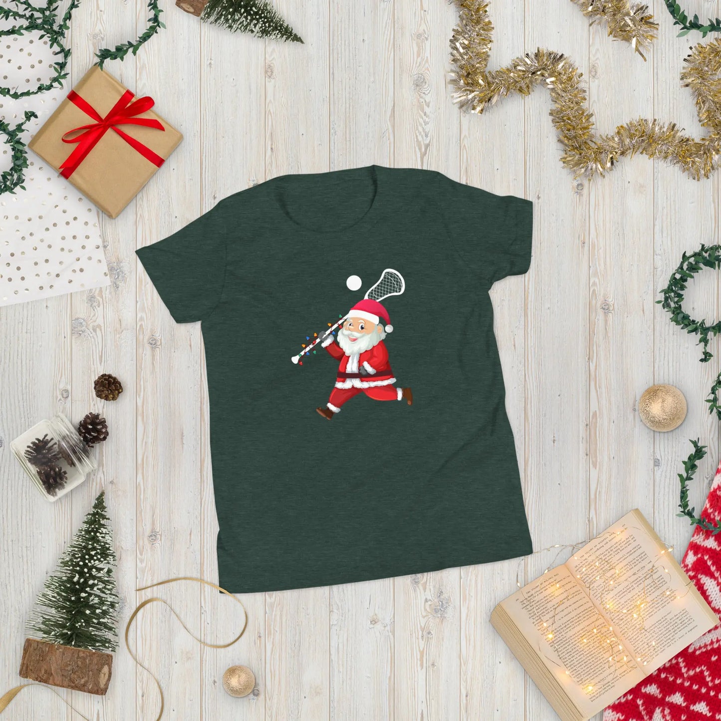 Youth Santa Short Sleeve T-Shirt Coast 2 Coast Lax USA