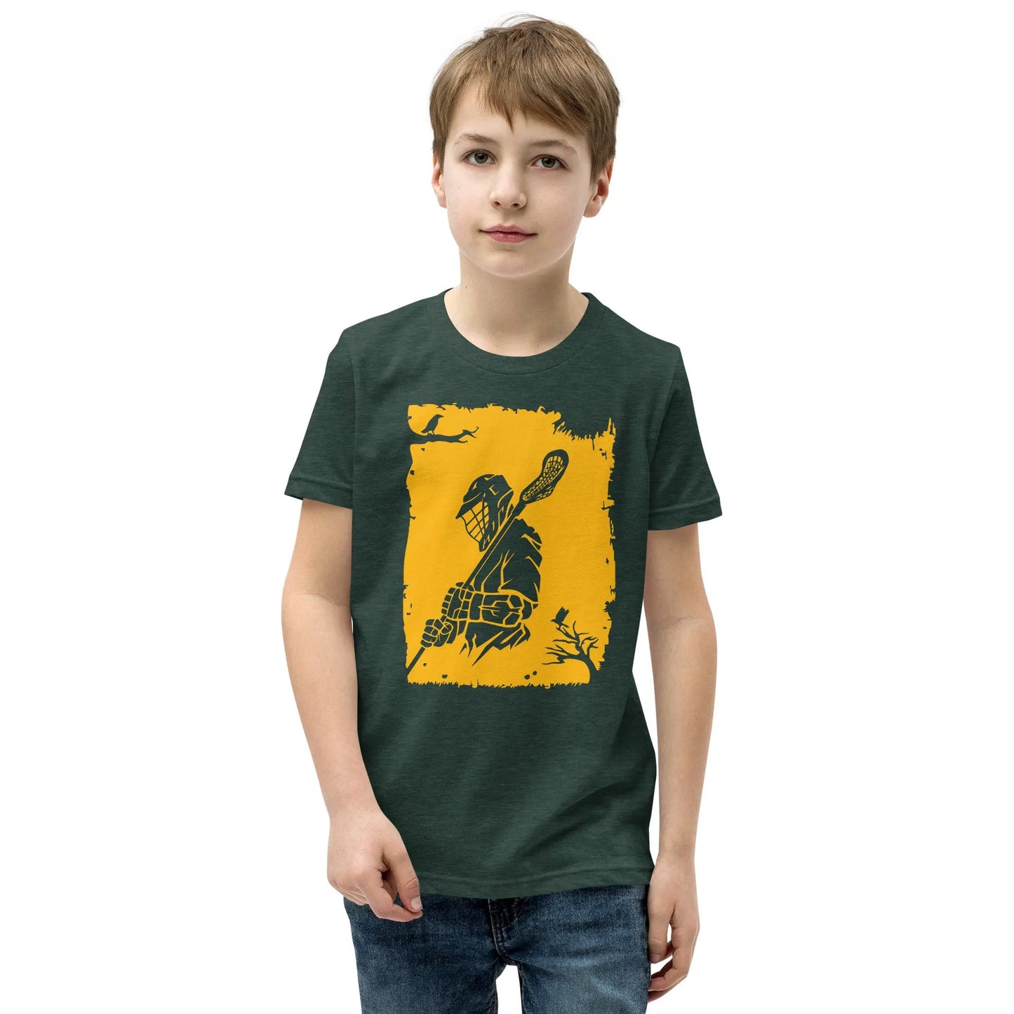 Youth Lacrosse Player Short Sleeve T-Shirt Coast 2 Coast Lax USA