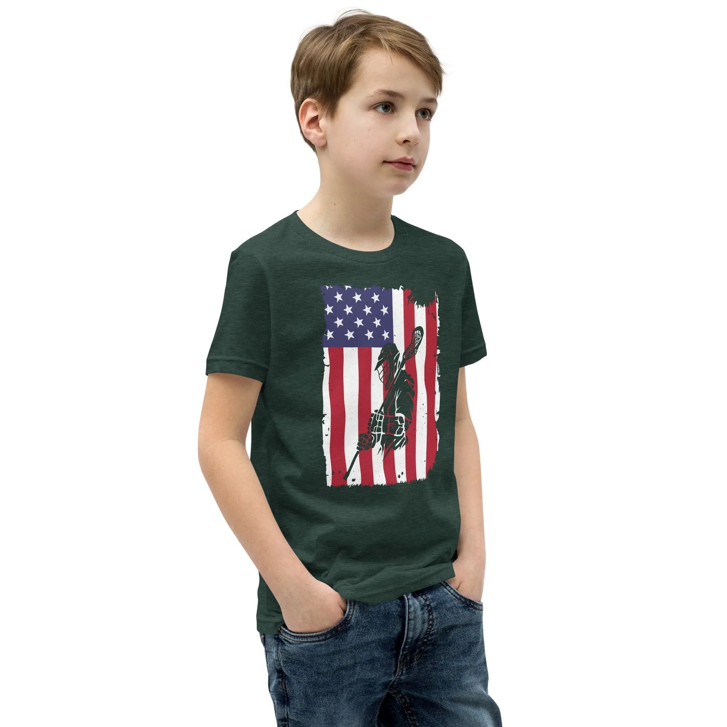 Youth All American Short Sleeve T-Shirt Coast 2 Coast Lax USA
