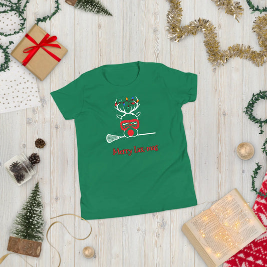 Youth Merry Lax-mas Short Sleeve T-Shirt Coast 2 Coast Lax USA