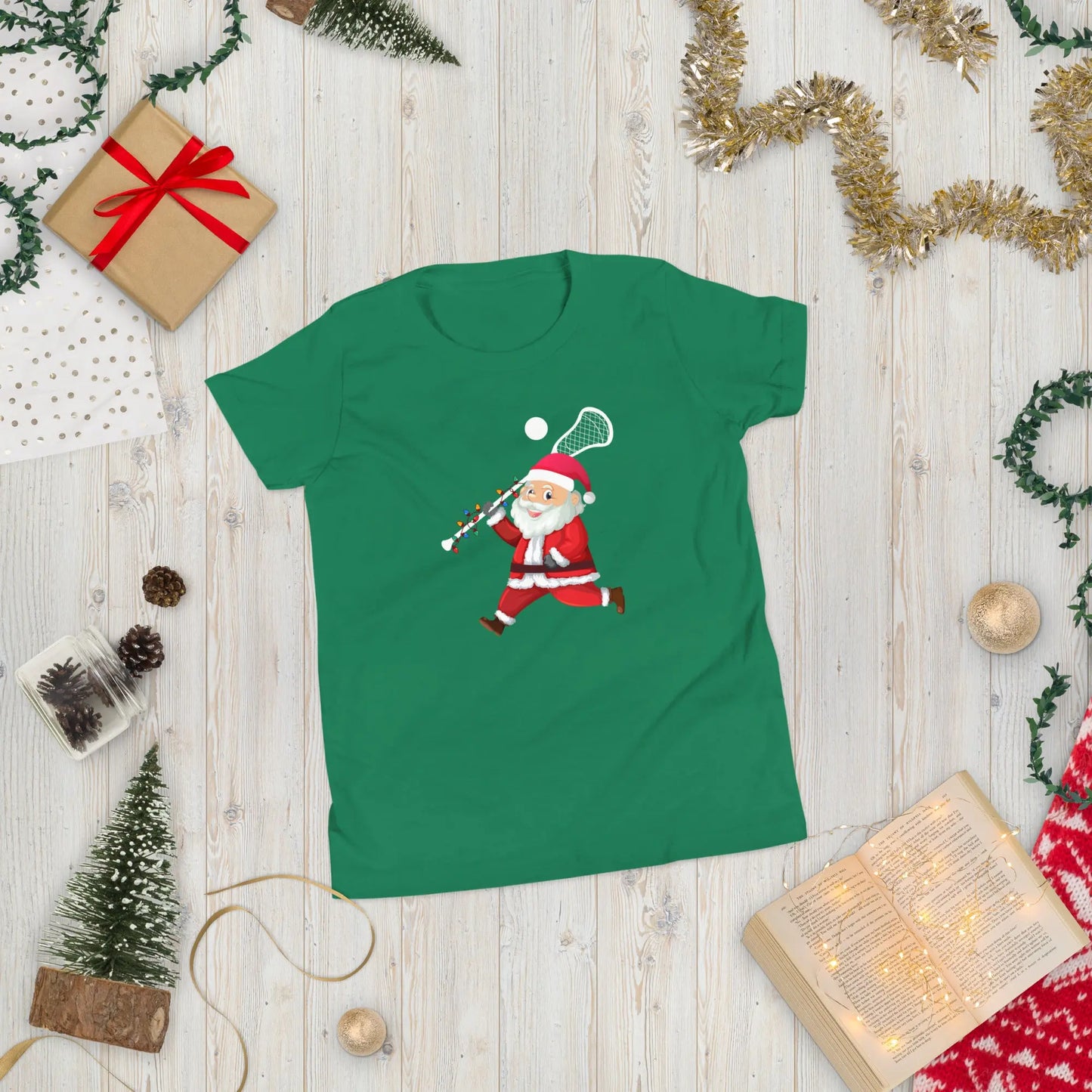 Youth Santa Short Sleeve T-Shirt Coast 2 Coast Lax USA
