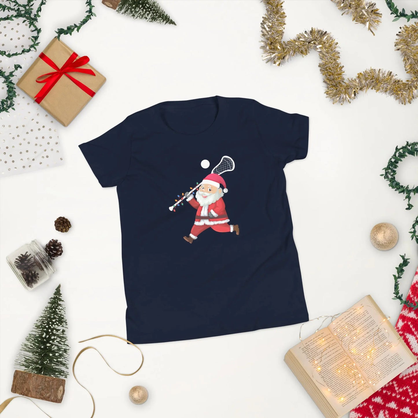 Youth Santa Short Sleeve T-Shirt Coast 2 Coast Lax USA