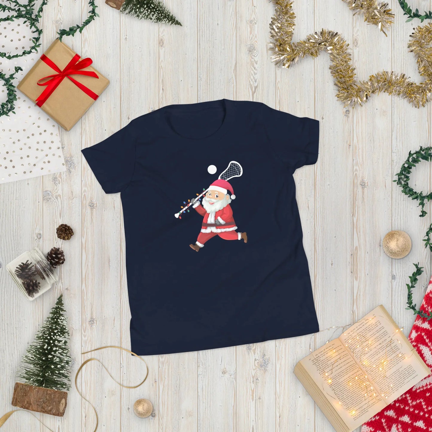 Youth Santa Short Sleeve T-Shirt Coast 2 Coast Lax USA